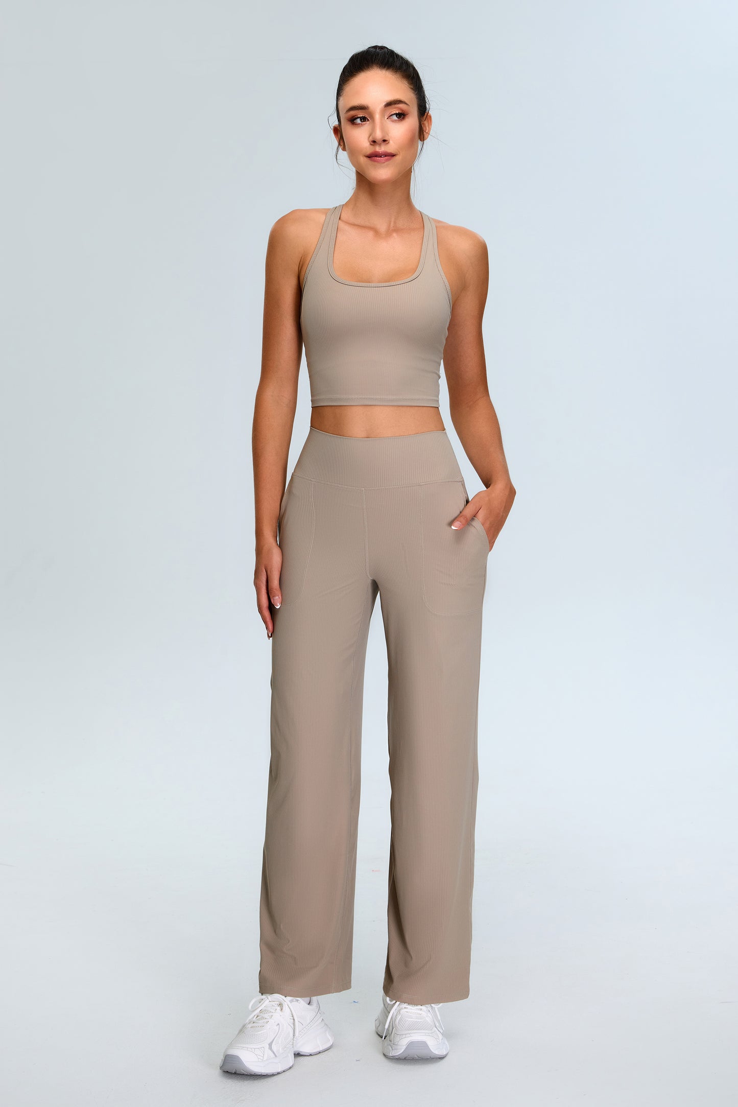 Lino Khaki Halter Top