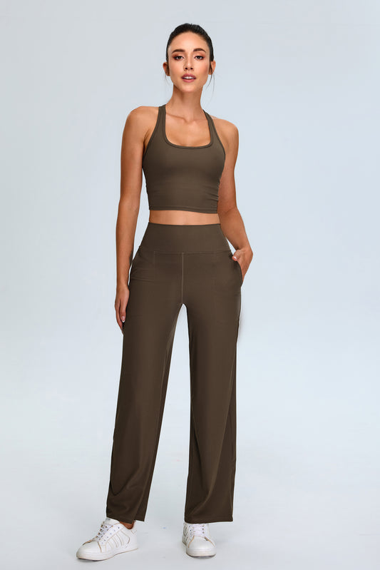 Lino Chocolate Halter Top