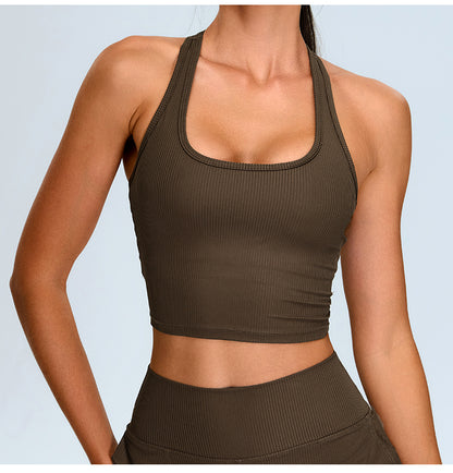 Lino Chocolate Halter Top